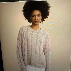 Jenni Kayne Cable Knit Sweater in oatmeal